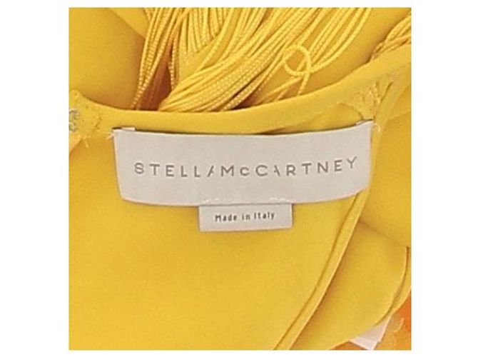Stella Mc Cartney Vestido midi amarillo sin mangas con flecos Stella McCartney - vista 5