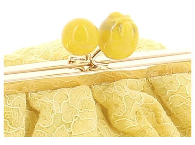 Bolsa Max Mara Pasticcino Amarela de Tecido Amarelo - vista 9