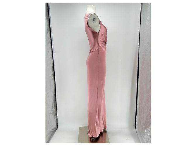 Gucci Vestido strapless de seda rosa - vista 3