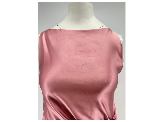 Gucci Vestido strapless de seda rosa - vista 5
