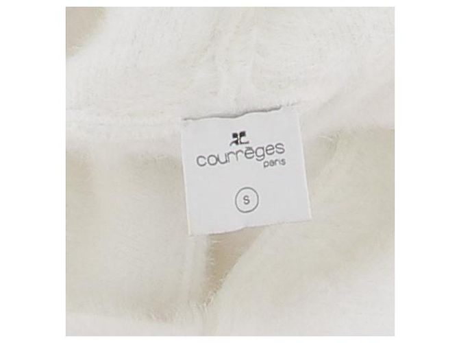 Courreges Moletom branco com capuz - vista 6