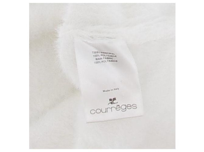 Courreges Moletom branco com capuz - vista 7
