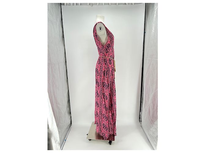 Autre Marque Vestido maxi sin mangas rosa estampado LOVE SHACK FANCY - vista 3