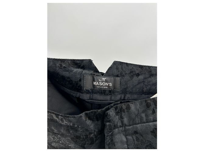 Pantalones negros de algodón Fenn Wright Mason Mason's - vista 3