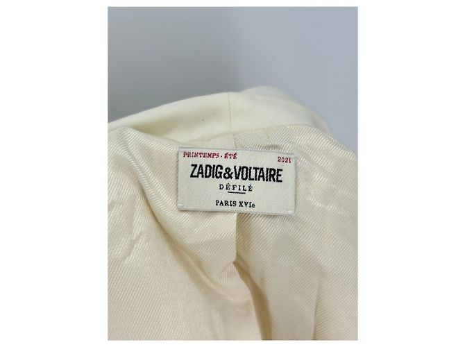 Zadig & Voltaire Ecru Blazer aus Mischwolle Beige - Ansicht 6