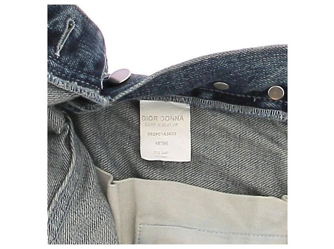 Dior Jeans aus Baumwolle Grau Größe 34 - Ansicht 8