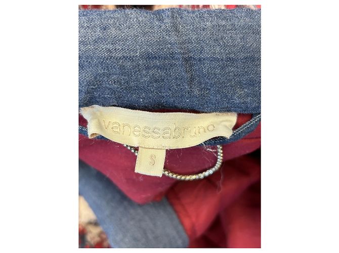 Chaqueta Vanessa Bruno Estampada Roja y Azul con Cinturón - vista 5