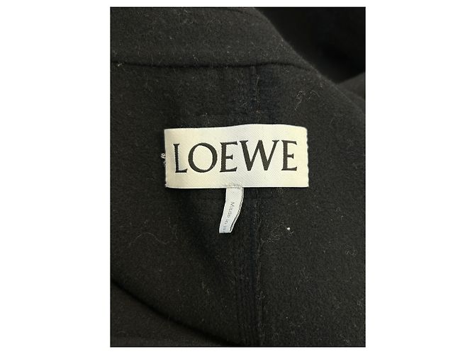 Loewe Abrigo largo de lana y cachemira Negro - vista 7