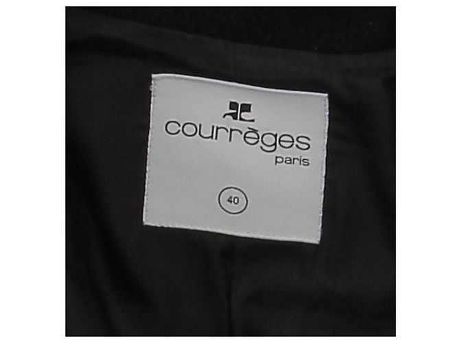 Abrigo de lana negro Courreges - vista 3