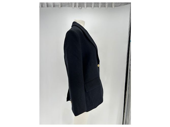 Zadig & Voltaire black wool blazer with gold buttons - view 3