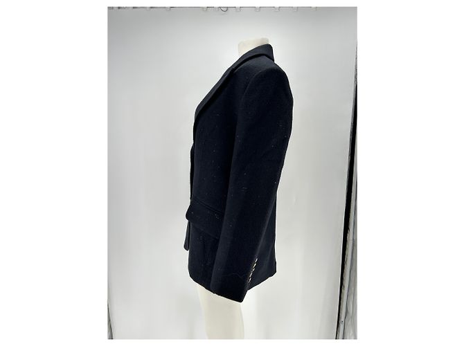 Zadig & Voltaire black wool blazer with gold buttons - view 4