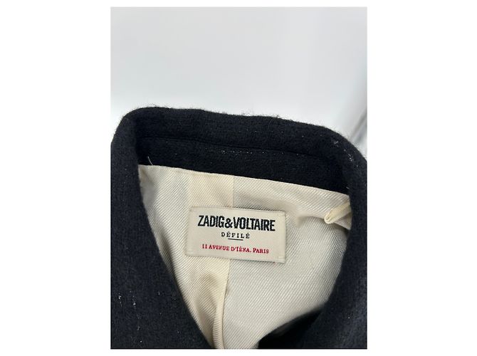 Zadig & Voltaire black wool blazer with gold buttons - view 5