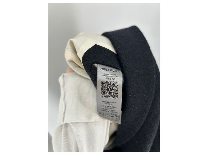 Zadig & Voltaire black wool blazer with gold buttons - view 6
