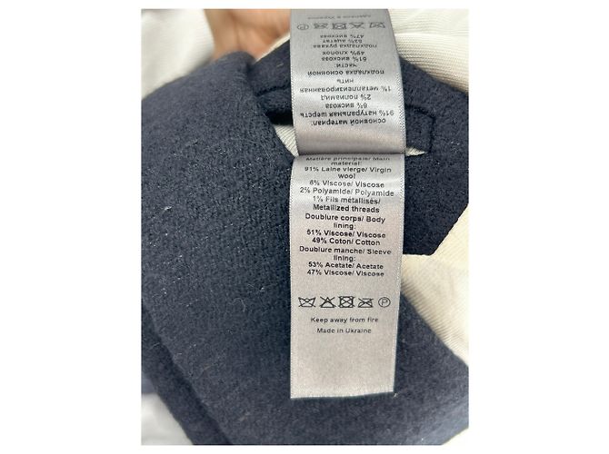 Zadig & Voltaire black wool blazer with gold buttons - view 7
