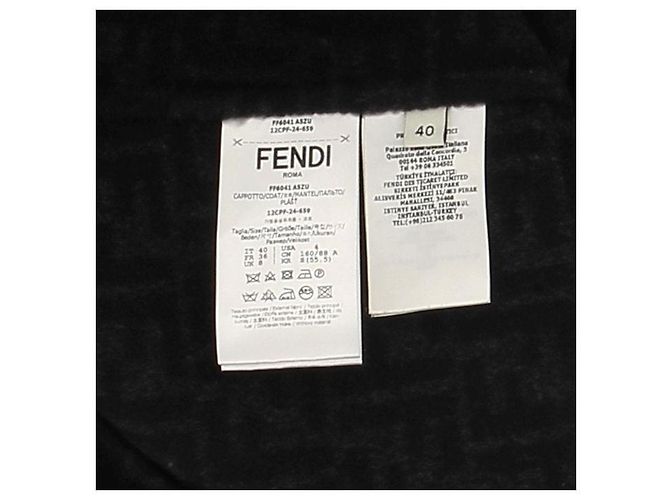 Fendi Abrigo de lana Negro - vista 5
