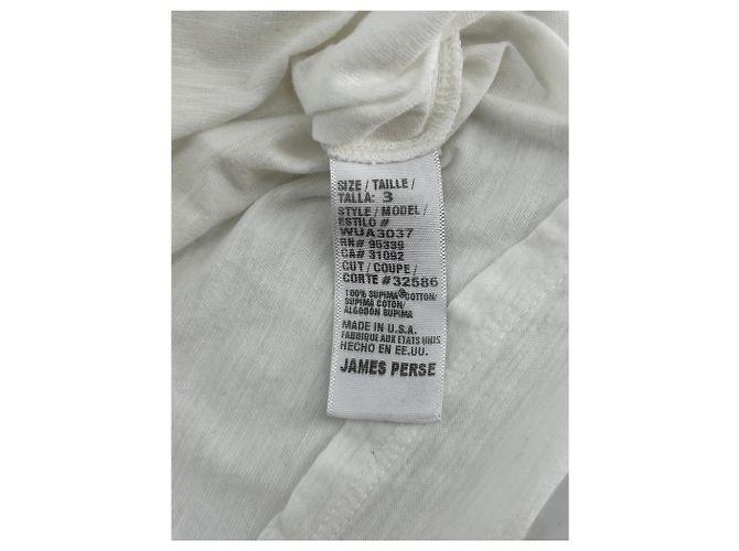 Autre Marque T-shirt bianco a maniche corte James Perse in cotone - vista 6