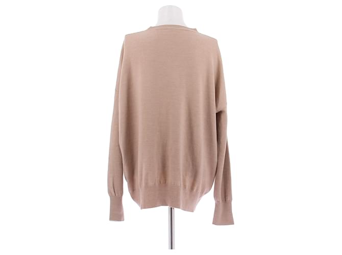Loewe Wollpullover beige mit Ton-in-Ton-Logo - Ansicht 2