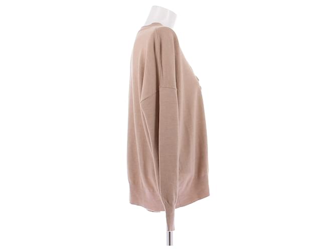 Loewe Wollpullover beige mit Ton-in-Ton-Logo - Ansicht 3