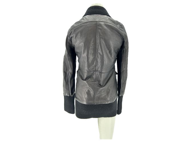Autre Marque Jacke aus synthetischem Leder Schwarz - Ansicht 2