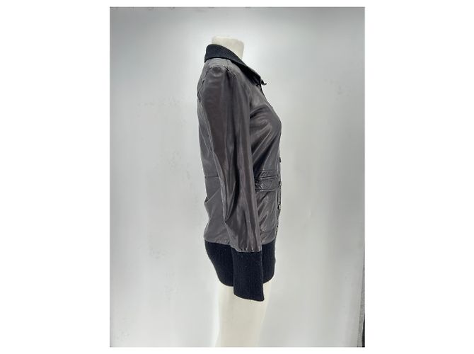 Autre Marque Jacke aus synthetischem Leder Schwarz - Ansicht 3