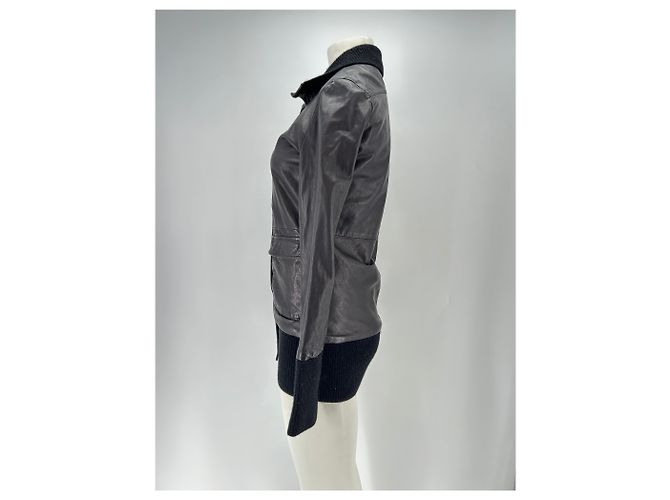 Autre Marque Jacke aus synthetischem Leder Schwarz - Ansicht 4