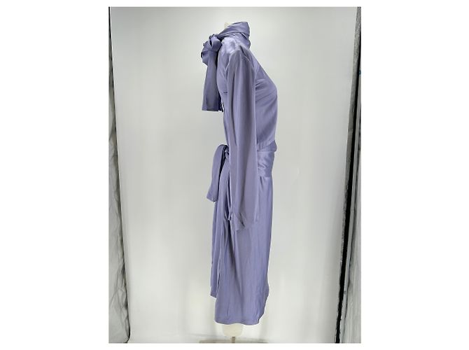Autre Marque Lili Kleid Satin-Effekt Lila - Ansicht 4