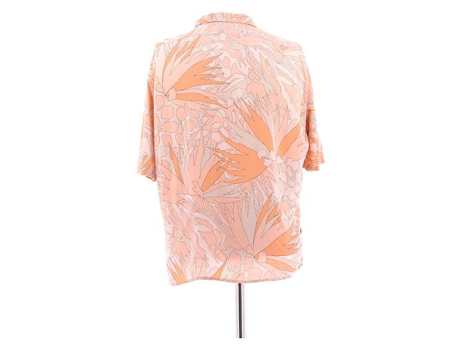 Saint Laurent Hemd Orange Gemustert Viscose - Ansicht 2
