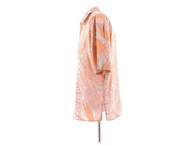Saint Laurent Hemd Orange Gemustert Viscose - Ansicht 4