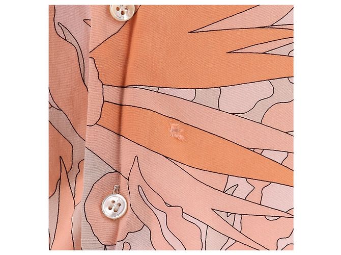 Saint Laurent Hemd Orange Gemustert Viscose - Ansicht 6