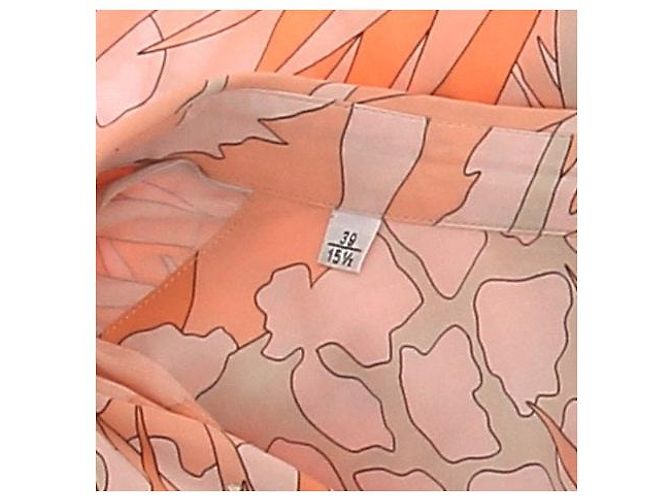 Saint Laurent Hemd Orange Gemustert Viscose - Ansicht 8