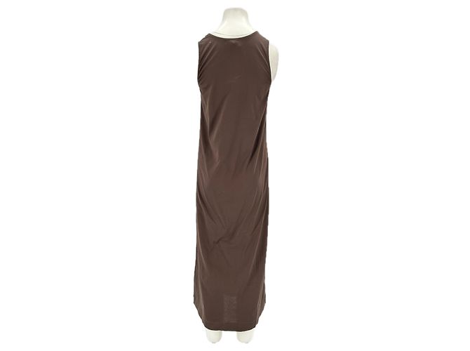 Vestido largo sin mangas Soeur marrón de algodón Castaño - vista 2