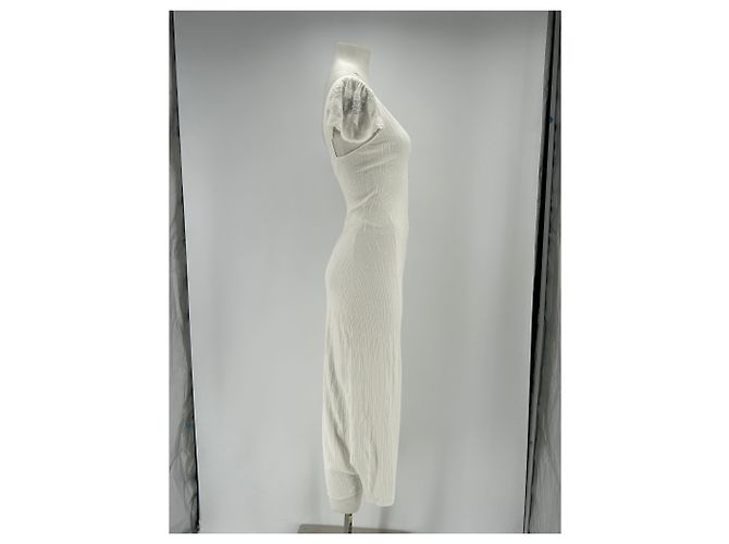 Abito maxi in rete bianca SéZane maniche corte Bianco - vista 3