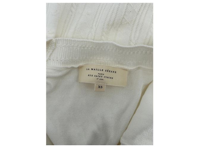 Abito maxi in rete bianca SéZane maniche corte Bianco - vista 5
