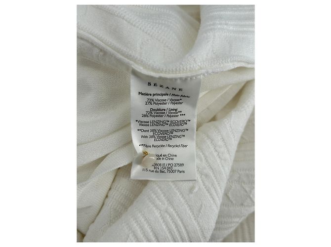 Abito maxi in rete bianca SéZane maniche corte Bianco - vista 6