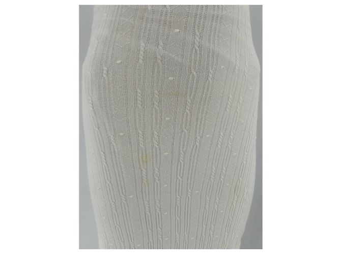 Abito maxi in rete bianca SéZane maniche corte Bianco - vista 7