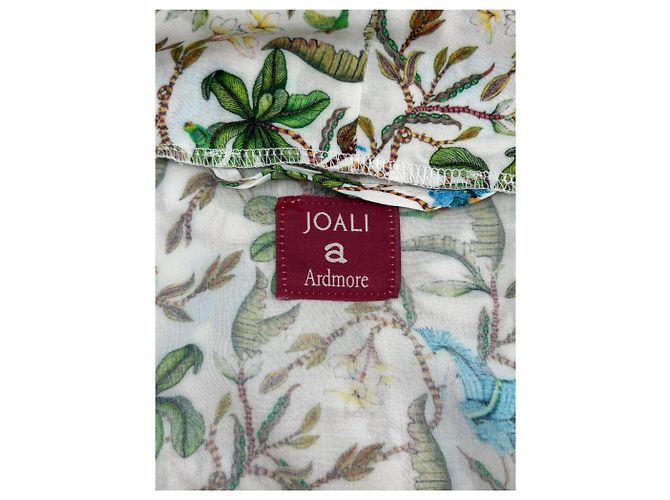 Autre Marque Kimono longo estampado em verde e azul JOALI A ARDMORE Branco - vista 5