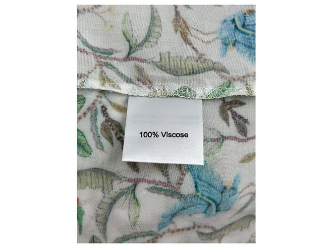 Autre Marque Kimono longo estampado em verde e azul JOALI A ARDMORE Branco - vista 6