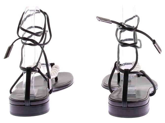 Magda Butrym Leder- und Perlen-Sandalen - Ansicht 5