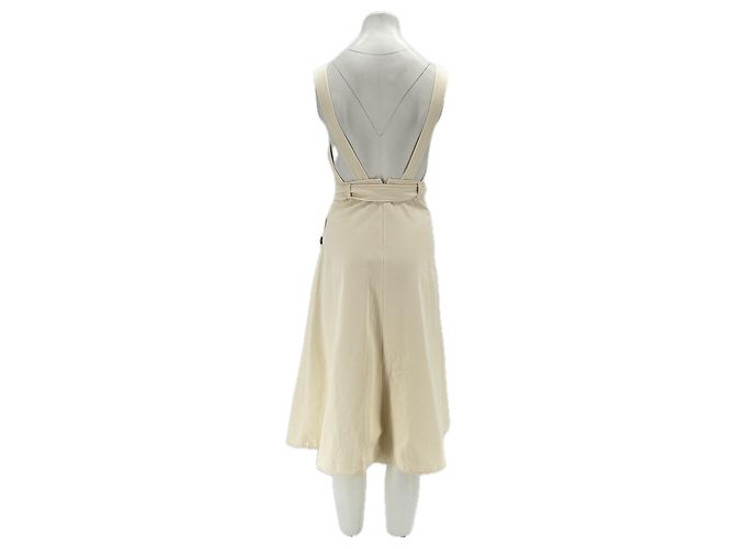 Autre Marque MAX MARA WEEKEND Trägerloses Midikleid Beige Baumwolle - Ansicht 2