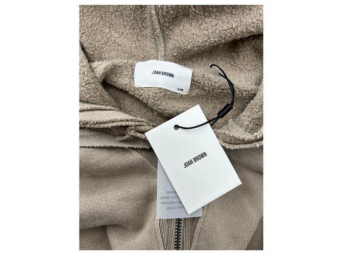Autre Marque Beige kurz geschnittene Weste mit Reißverschluss - Ansicht 5
