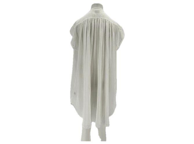 Forte Forte Weißes Kurzarm Hemdkleid aus Baumwolle - Ansicht 2