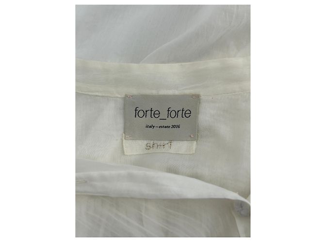 Forte Forte Weißes Kurzarm Hemdkleid aus Baumwolle - Ansicht 5
