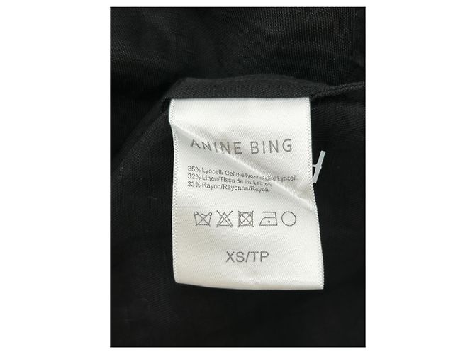 Anine Bing Camicia nera senza maniche Nero - vista 6