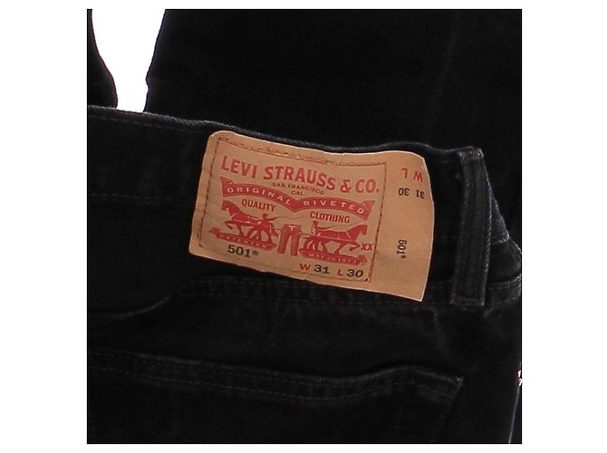 Jeans Levi's 501 neri in cotone taglia 31 Nero - vista 5