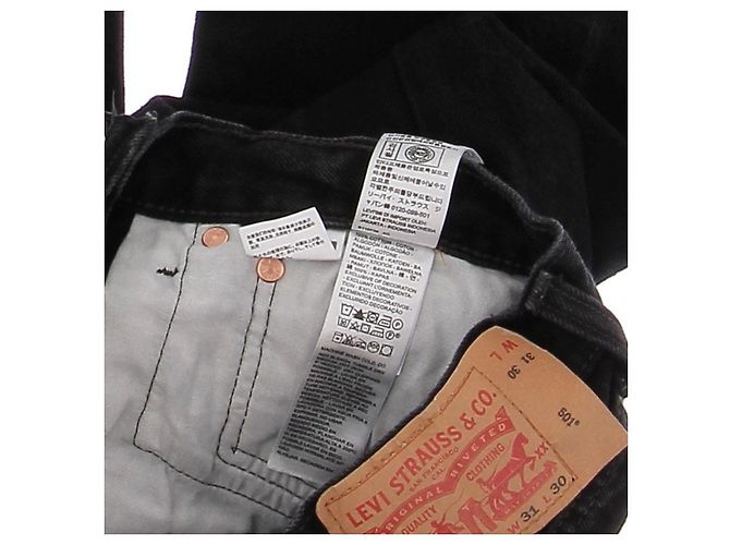 Jeans Levi's 501 neri in cotone taglia 31 Nero - vista 6