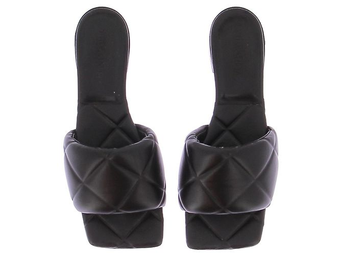 Sandali Bottega Veneta in pelle trapuntata nera Nero - vista 6