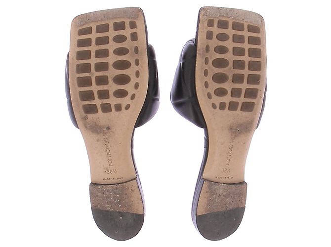 Sandali Bottega Veneta in pelle trapuntata nera Nero - vista 7