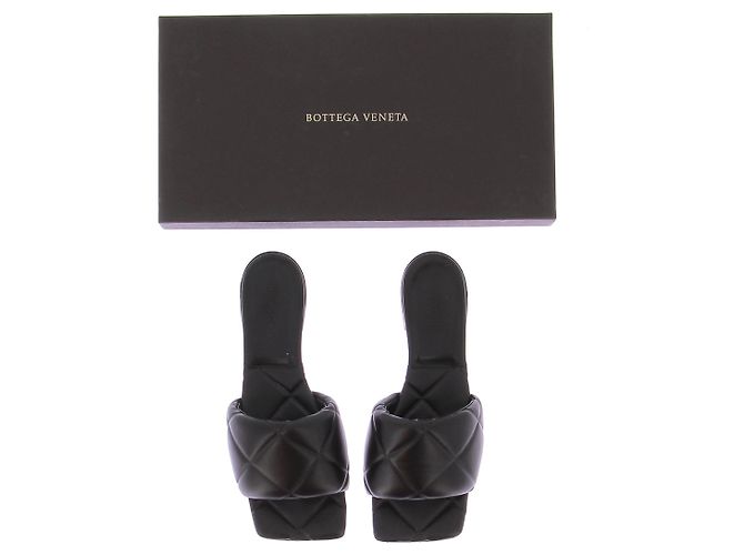 Sandali Bottega Veneta in pelle trapuntata nera Nero - vista 8