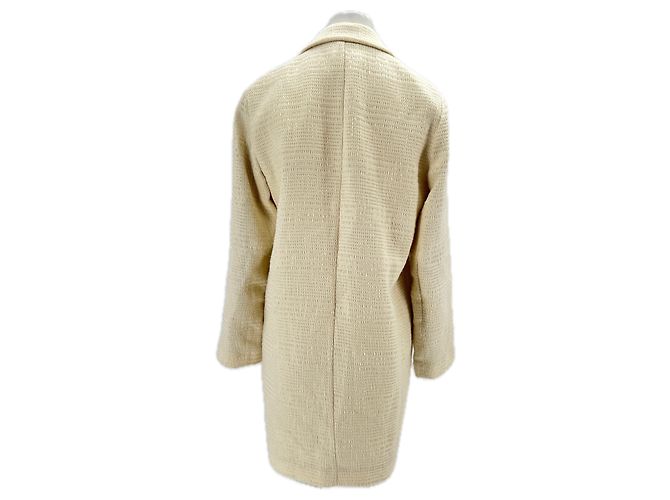 Blazer largo blanco texturizado Pomandère - vista 2