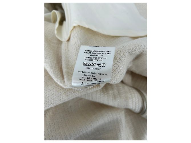 Blazer largo blanco texturizado Pomandère - vista 7
